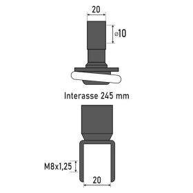 AMMORTIZZATORE BCR 245MM