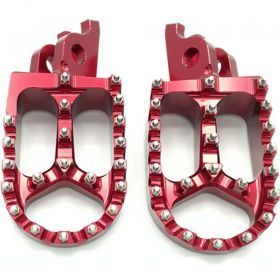 COUPLE ALUMINIUM FOOTPEGS BCR OFF ROAD HONDA RED ANODIZED