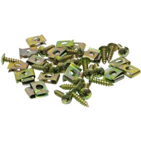 SET OF 20 FAIRING SCREWS WITH HOLDERS M5X15 UNIVERSAL MOTORBIKE SCOOTER