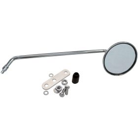 MIRROR BCR RIGHT SIDE PIAGGIO VESPA TONDO CROMO CON PIASTRA
