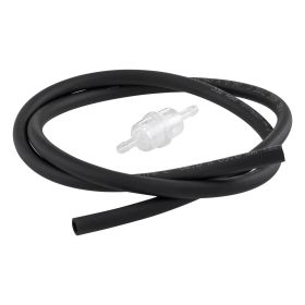 Tuyau de carburant noir P2R D.6x9mm avec filtre 1 mètre