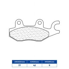 Plaquettes de frein CL BRAKES 3062SC en composite fritté pour KYMCO