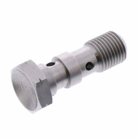 Bullone banjo JMP doppio M10x1 inox argento