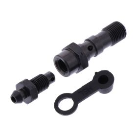 Double M10x1 STAHLFLEX banjo bolt with bleed fitting