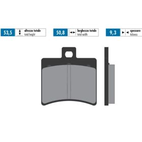 POLINI ORIGINAL Brake Pad Pair 53.5x50.8x9.3 mm