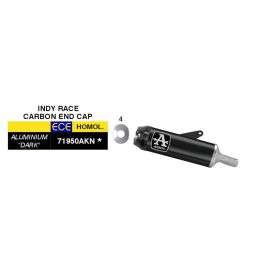 ARROW Approved Slip-On Muffler Indy Race black alu carbon cap for Kawasaki NINJA 400