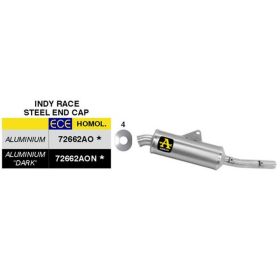 ARROW Indy Race Slip-On Auspuff mit genehmigtem Alu und Edelstahl-Kappe Yamaha Teneré 700