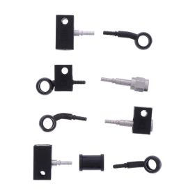 JMP 4 Bremsleitung Kit Stahl HBF-9685-H-MBK Schwarz für Yamaha MT-07 700