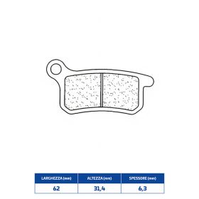 Jeu de plaquettes de frein CL BRAKES 1078MX10 en composé fritté
