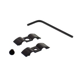 PRO-BOLT Bremsenrohrhalter 7mm Doppel Schwarz Aluminium