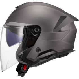 Casque Jet LS2 OF618 VERSO II Solid Titane Mat