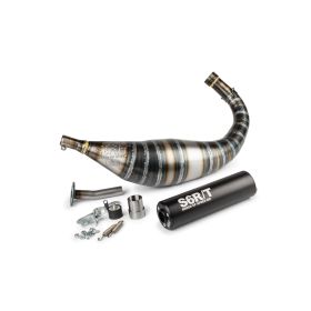 Stage6 Komplettauspuff R/T 80-90cc CNC Schwarz Minarelli AM6