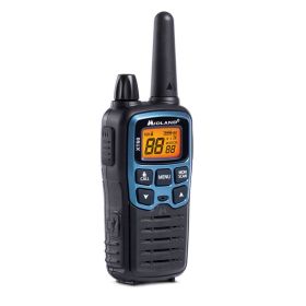 Paire de talkies-walkies MIDLAND XT60 noirs et bleus avec chargeur de bureau
