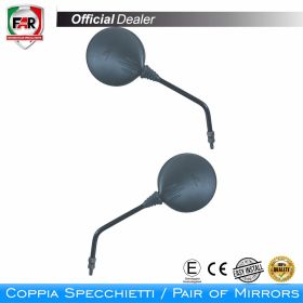 FAR 0163/0163 approved handlebar mirror pair black