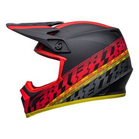 Motocross-Helm Bell MX-9 Mips Offset Schwarz Rot Matt