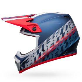 CASCO MOTOCROSS BELL MX-9 MIPS OFFSET MATTE METALLIC BLUE WHITE