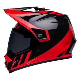 Enduro Helm Bell MX-9 Adventure Mips Dash Glanz Schwarz Rot