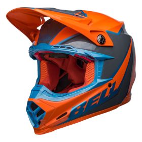 CASCO MOTOCROSS BELL MOTO-9S FLEX SPRITE ARANCIO GRIGIO LUCIDO