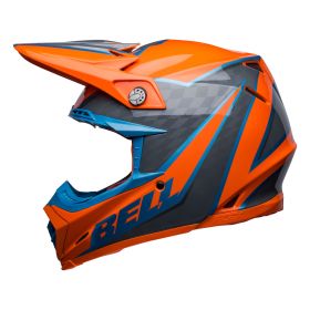 CASCO MOTOCROSS BELL MOTO-9S FLEX SPRITE ARANCIO GRIGIO LUCIDO