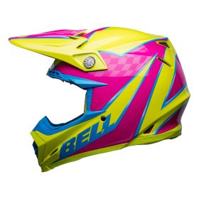CASCO MOTOCROSS BELL MOTO-9S FLEX SPRITE GIALLO MAGENTA