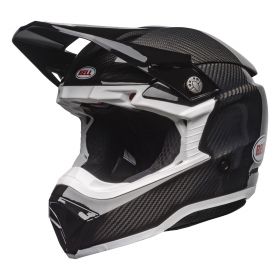 Casco Motocross Bell Moto-10 Spherical Nero Bianco Lucido