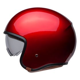 Jet-Helm Cafe Racer Bell Tx501 Candy Rot Glänzend