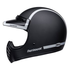 Enduro Helmet Bell Moto-3 Fasthouse Old Road Matte Black Glossy White