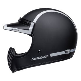 Dual Road Helmet BELL MOTO-3 Fasthouse Old Road Black Matte White Glossy
