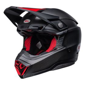 Casco Motocross Bell Moto-10 Spherical Nero Satinato Rosso Lucido
