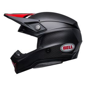 Casque de Motocross Bell Moto-10 Spherical Noir Mat Rouge Brillant