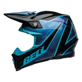 Casco Motocross Bell Moto-9S Flex Sprite Nero Blu