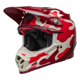 Motocross-Helm Bell Moto-9S Flex Ferrandis Mechant Rot Silber Weiß