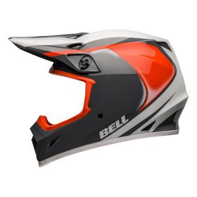 Casco Motocross Bell MX-9 Mips Dart Charcoal Arancio Lucido
