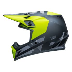 Motocross-Helm Bell MX-9 Mips Alter Ego Gelb Fluoreszierend Camo Matt Grau