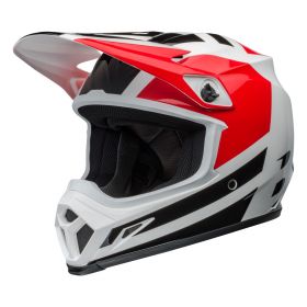 Casco Motocross Bell MX-9 Mips Alter Ego Rosso Bianco Nero Lucido