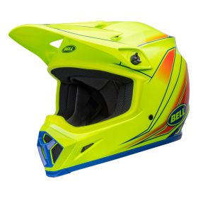 Casco Motocross Bell MX-9 Mips Zone Retina Giallo Fluo