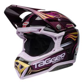 Motocross-Helm Bell Moto-10 Spherical Tagger Lila Haze Lila Gold Glänzend