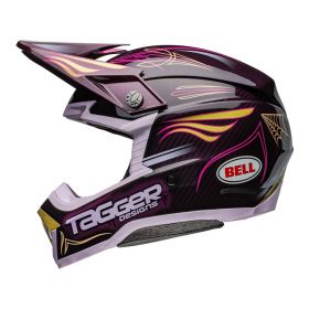 Motocross-Helm Bell Moto-10 Spherical Tagger Lila Haze Lila Gold Glänzend