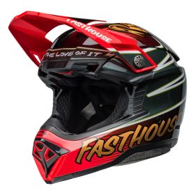 Casque de Motocross Bell Moto-10 Spherical Fasthouse Didt Rouge Or Noir