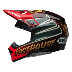 Casque de Motocross Bell Moto-10 Spherical Fasthouse Didt Rouge Or Noir