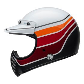 Dual Road Helmet BELL MOTO-3 RSD Saddleback White Black Red