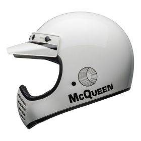 Casque Enduro Bell Moto-3 Steve Mcqueen Any Given Sunday Blanc Noir