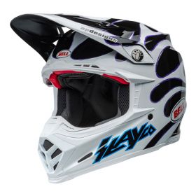 Motocross Helmet Bell Moto-9S Flex Slayco 24 White Glossy Black