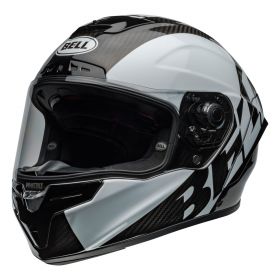 Full Face Helmet Bell Race Star Flex Dlx Offset Black White