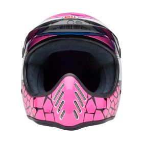 BELL Moto-3 Deathspray Dual road enduro helmet pink purple