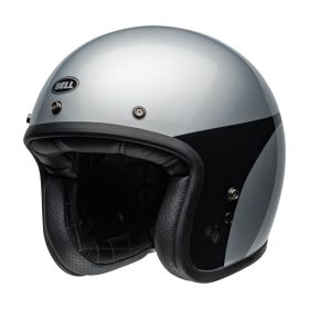 Jet Helmet Cafe Racer BELL Custom 500 Chassis Silver Black