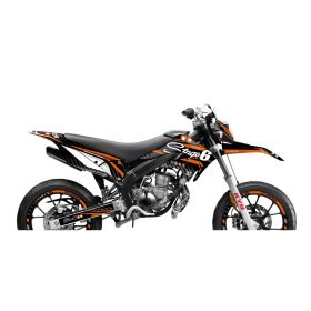 Kit de graphismes Stage6 Orange Deco pour Derbi X-treme 2011-2017
