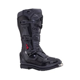 Stivali moto LEATT Moto 3.5 HydraDri Graphene grigio nero chiusura SideLock