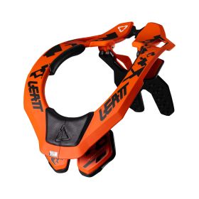 Protezione collo moto LEATT 4.5 arancio nero certificazione CE
