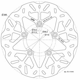 Disque de frein POLINI D.260 pour KYMCO AGILITY/PEOPLE 50